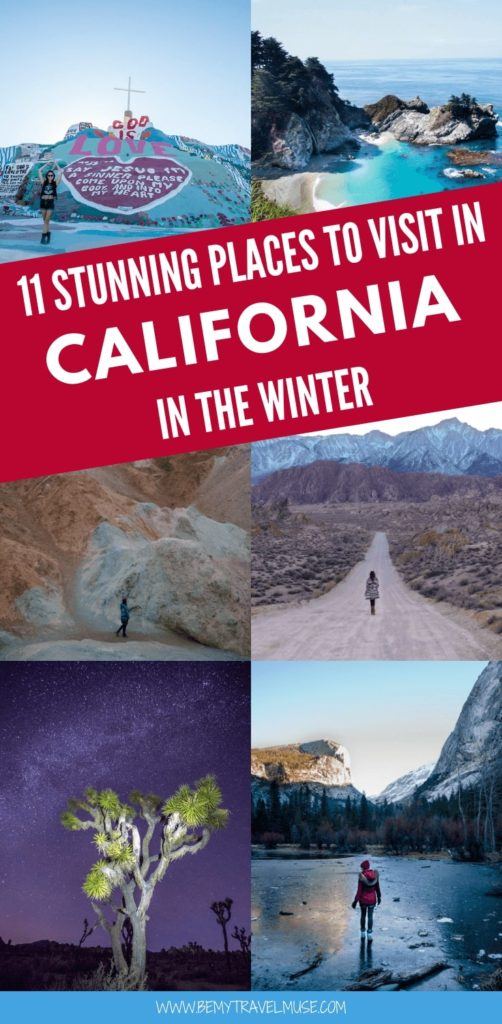 Visiting California in the winter? Here are 11 stunning places that are perfect for your winter holiday in California, especially if you are an outdoor lover! #California #WinterTravelTips