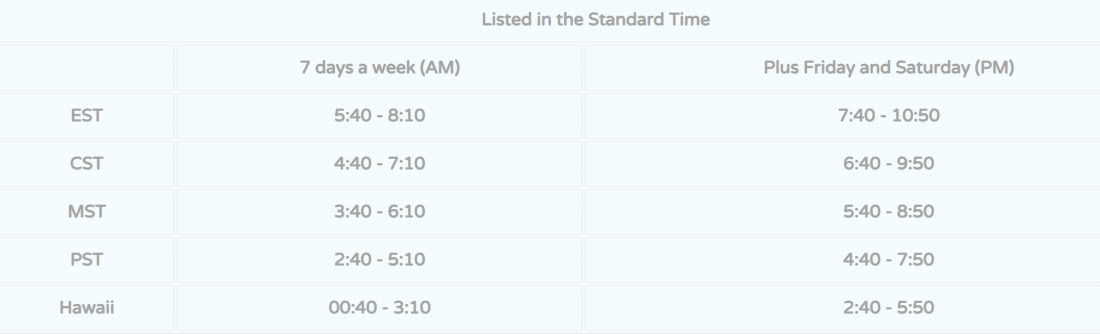 Qkids schedule of hours 