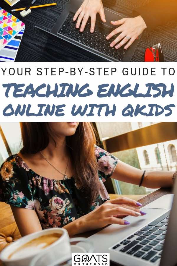 working from computer teaching english online with text overlay your step by step guide to teaching english online with qkids